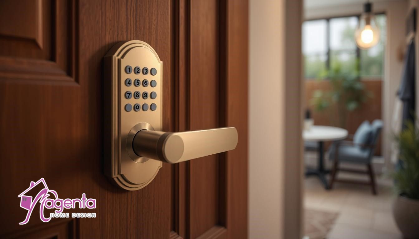 Smart door lock rumah modern digital