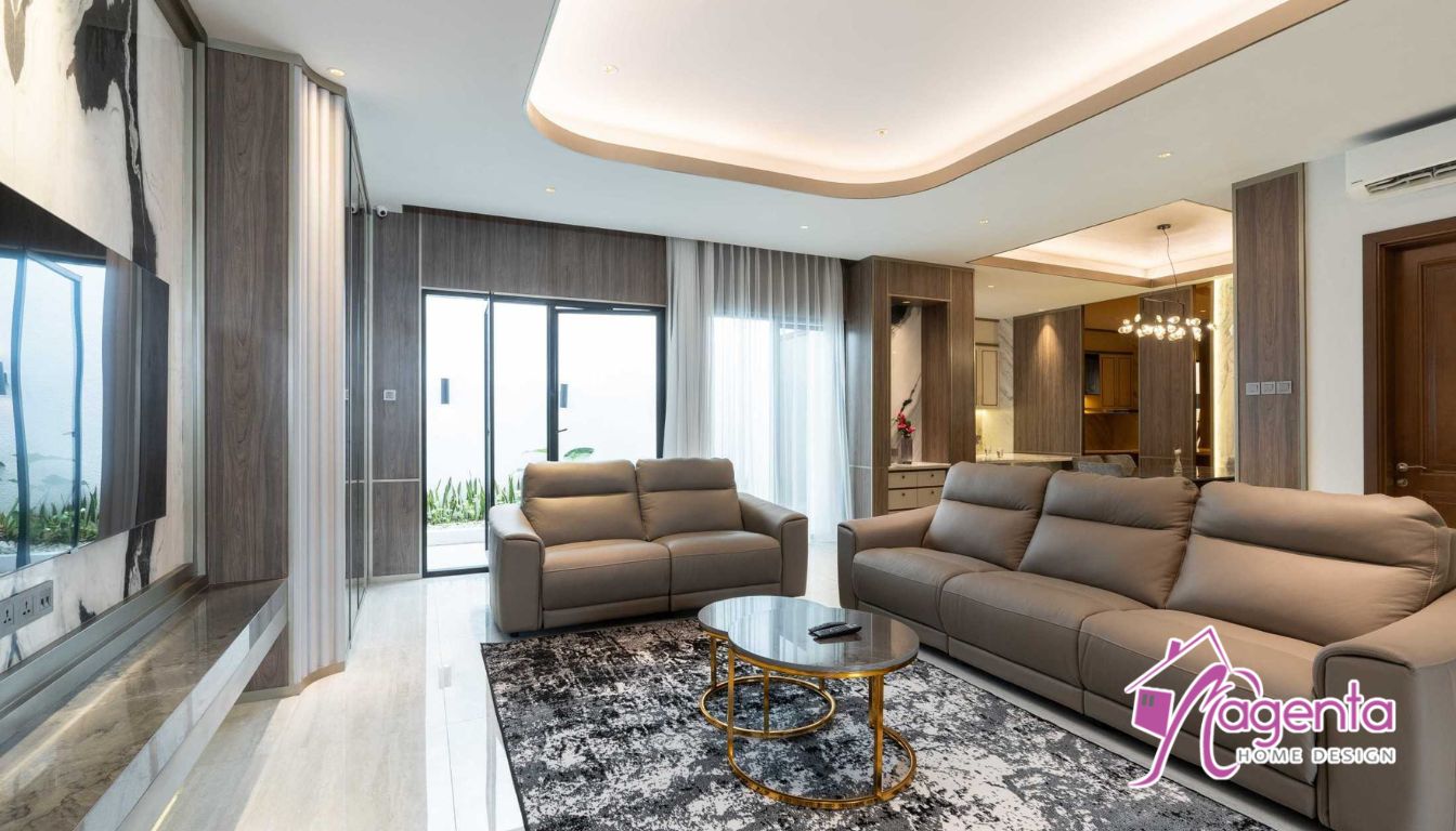 Interior rumah kontemporer modern bersih