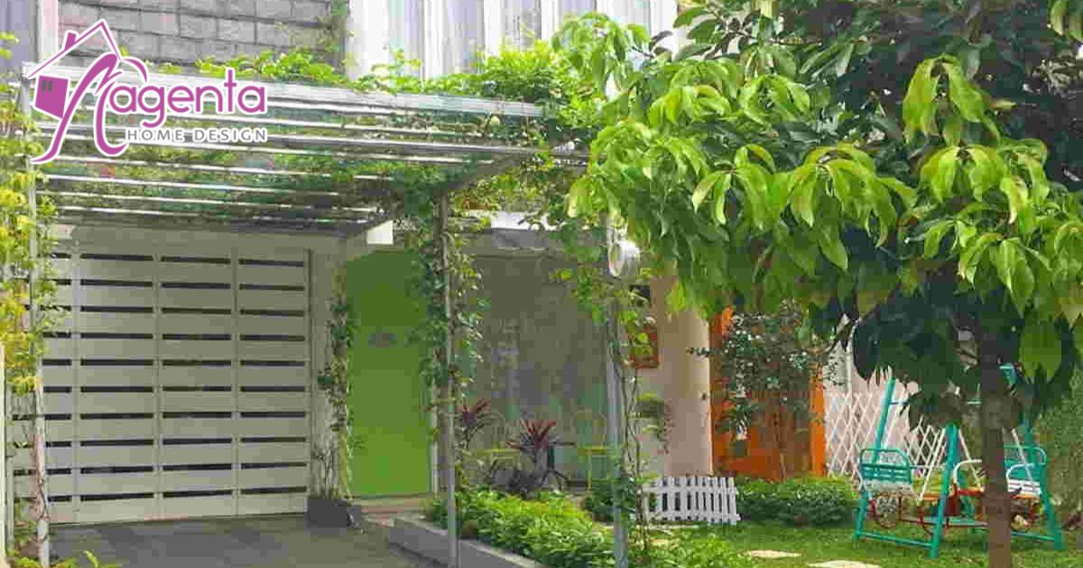 Kanopi Tanaman Rambat modern penambah keindahan fasad rumah